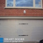 carriage style Double Garage door installed at Toronto by Smart door