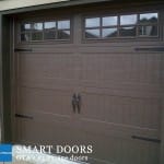 Markham Garage door replacement featuring carriage style doors with glass inserts