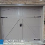 Carriage Style Fiberglass Garage Door installation in Markham