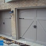 Carriage Style Fiberglass Garage Door installation in Toronto home