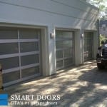 Full view glass garage doors installed in Toronto by smart doors