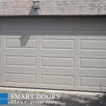 Garage Door replacement project Toronto featuring Raised Long Panel Garage Doors Installed