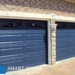 Double Garage Door replacement project Toronto featuring Raised Long Panel Garage Doors Installed and Replaced