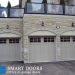 Markham Garage door replacement project featuring barn style garage doors installed