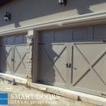 carriage barn style garage door installed in Thornhill home