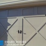 carriage barn style triple garage door installed in Thornhill residence