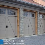 carriage barn style triple garage door installed in Markham