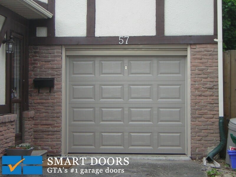 raised panel Garage Door with windows replacement Toronto