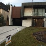 Modern black fiberglass Garage Door Toronto Installation