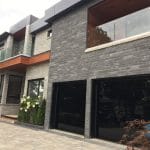 Glossy block Glass Garage doors installed in Markham near Toronto