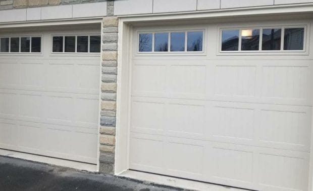 white garage door by smart doors